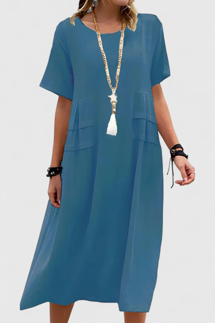 Women's Elegant Versatile Occasion Midi Dress — close-up