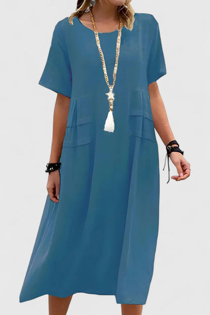 Women's Elegant Versatile Occasion Midi Dress — close-up