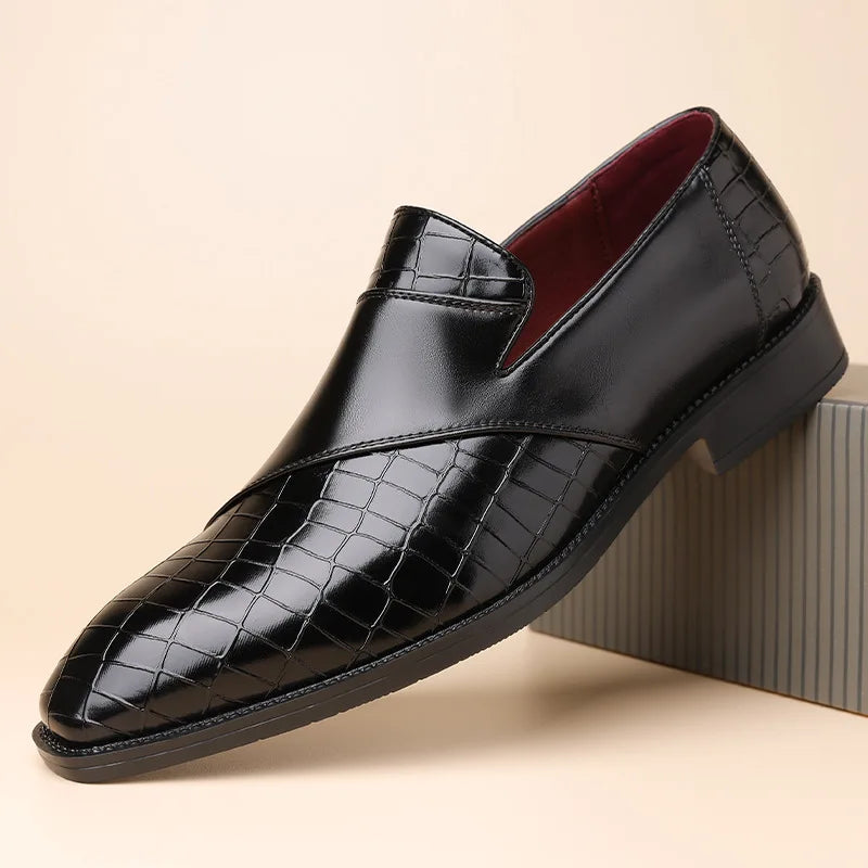 Men's Orthopedic Italian Leather Loafers — close-up