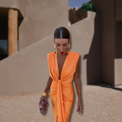 Women's Pleated Everyday Midi Dress — detail view