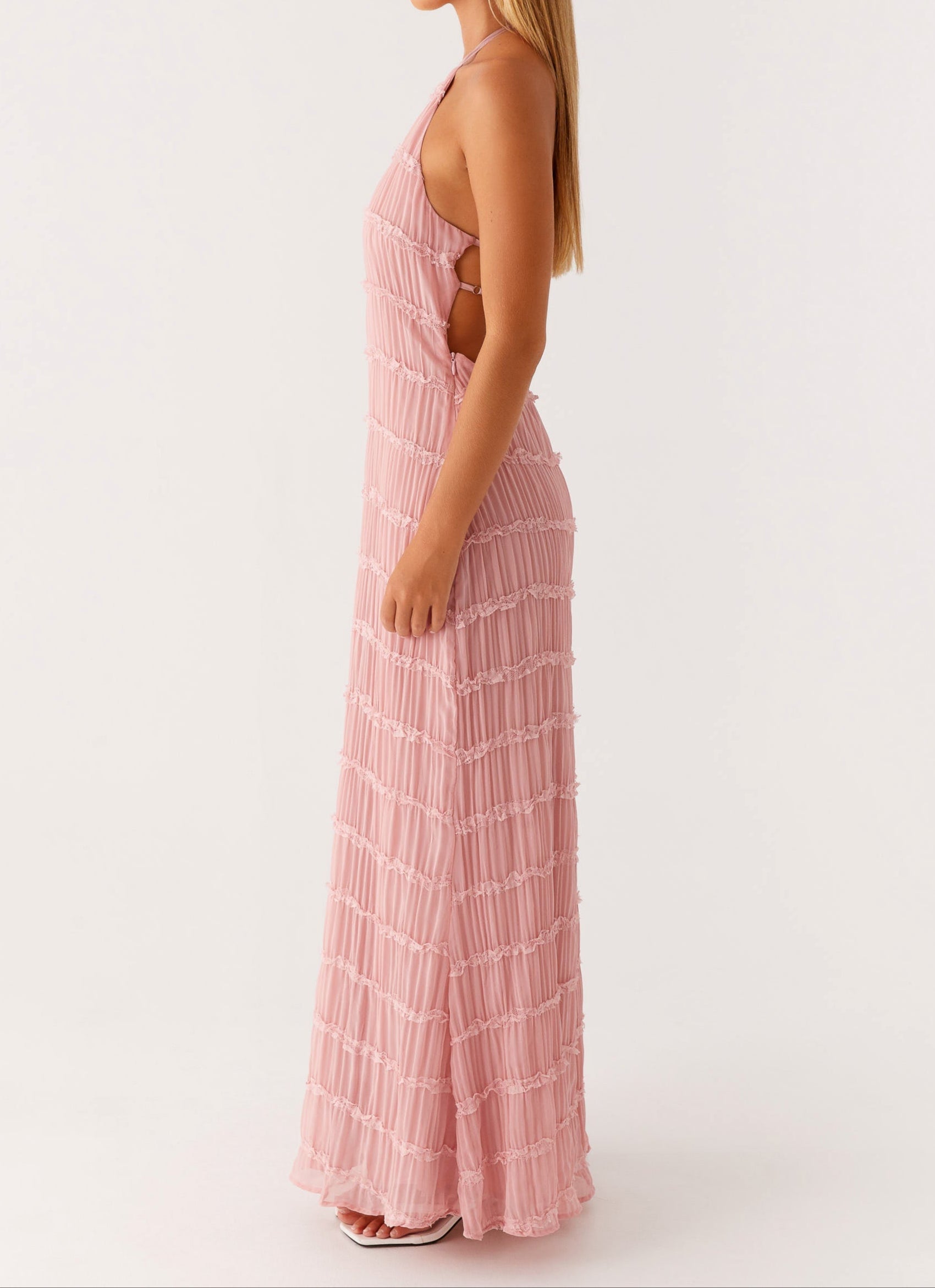 Women's Halter Evening Maxi Dress — detail view