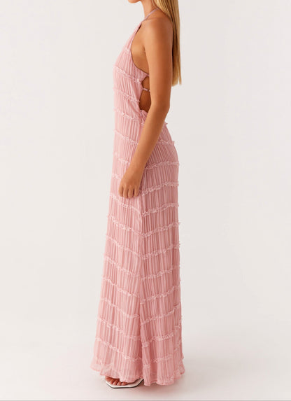 Women's Halter Evening Maxi Dress — detail view