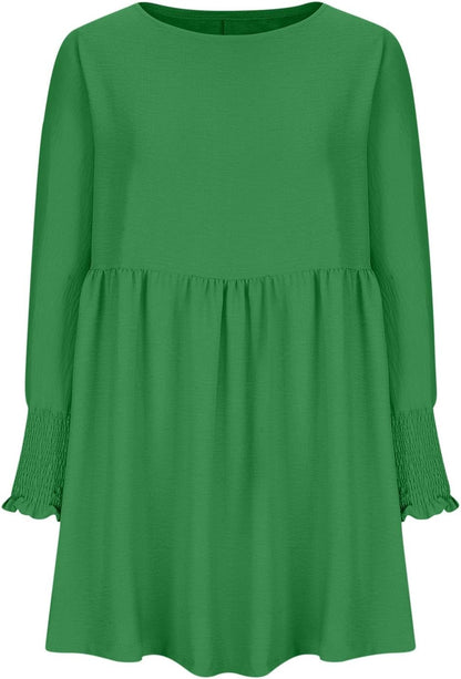Women's Ruched Summer Day Midi Dress — front view