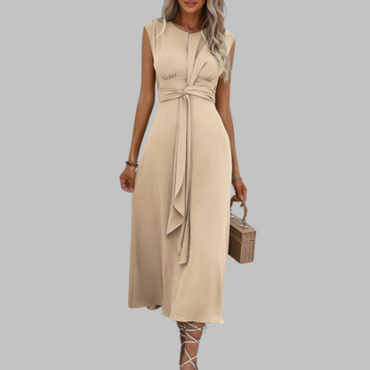 Sleeveless Tie-Waist Maxi Dress for Women