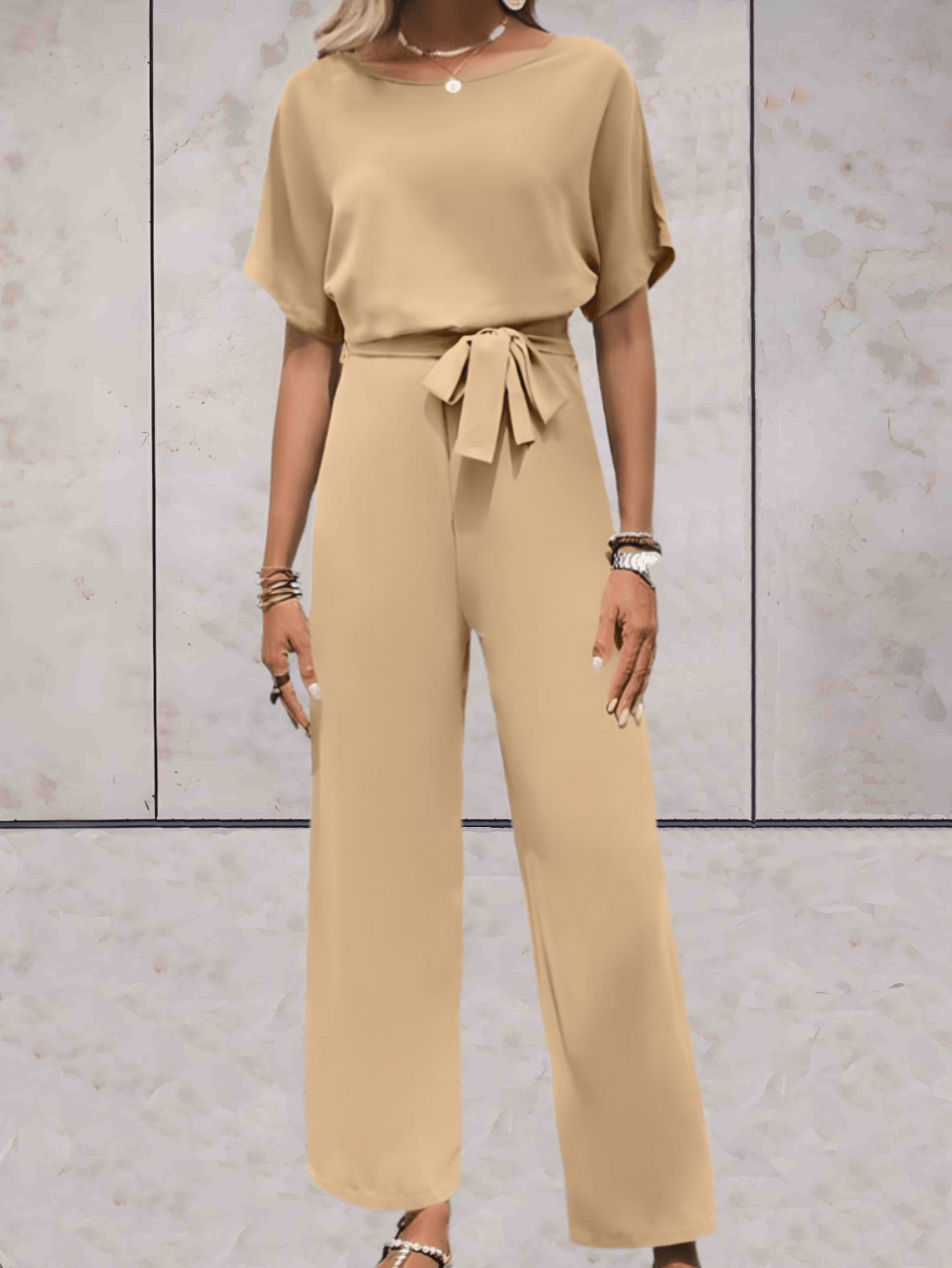 Women's Short Sleeve Two-Piece Casual Set — side view
