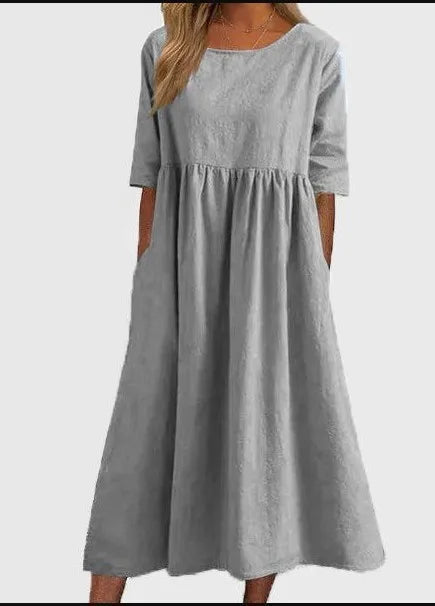 Women's Spring Casual Daywear Midi Dress — detail view
