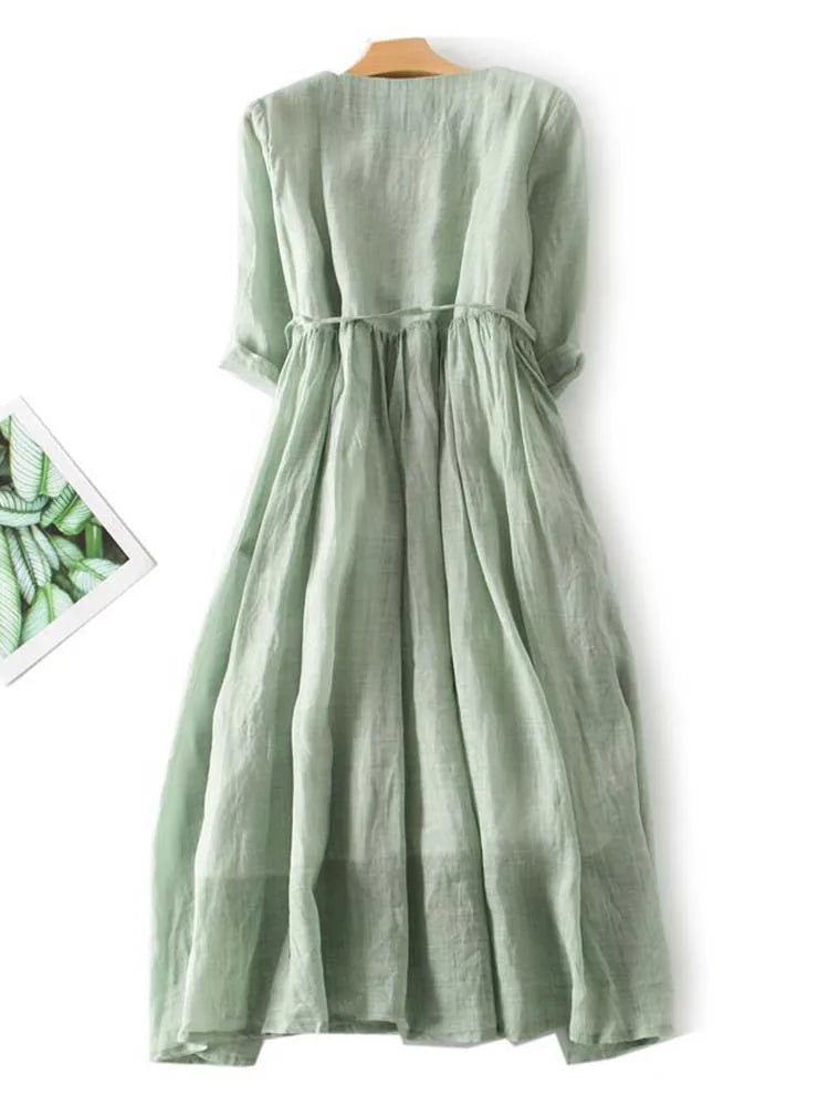 Women's Vintage Everyday Midi Dress — product view