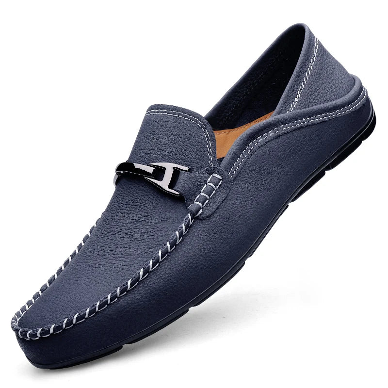 Men's Leather Slip-On Loafers — detail view