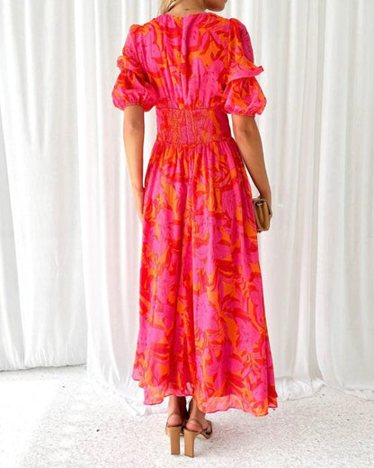 Women's Elegant Flowy Summer Maxi Dress — detail view