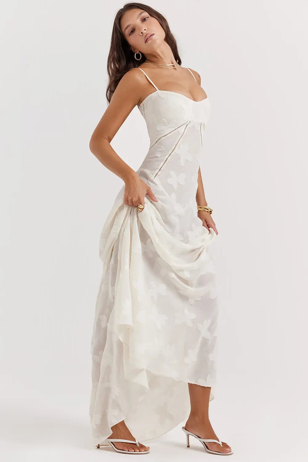 Women's Long Summer Evening Maxi Dress — close-up