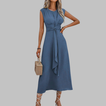 Sleeveless Tie-Waist Maxi Dress for Women