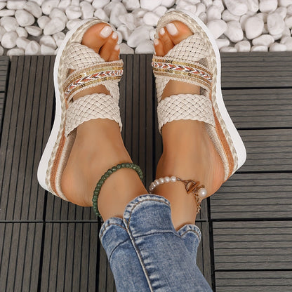 Women's Woven Slip-On Sandals — product view