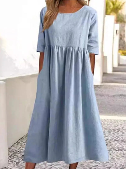 Women's Spring Casual Daywear Midi Dress — side view