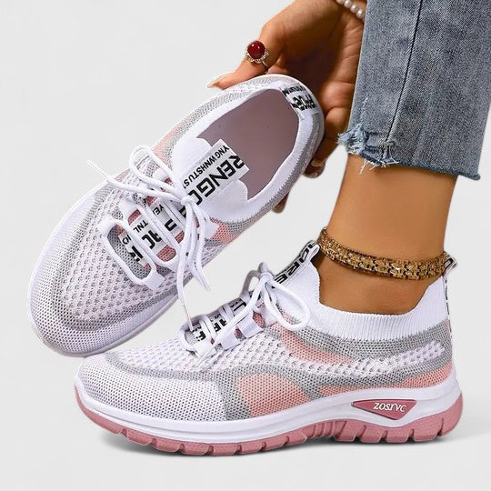 Women's Mesh Lace-Up Sneakers — product view