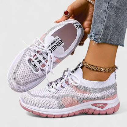 Women's Mesh Lace-Up Sneakers — product view