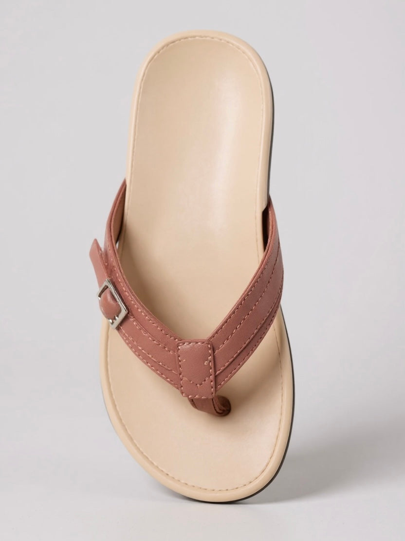 Women's Cushioned Slip-On Sandals — front view