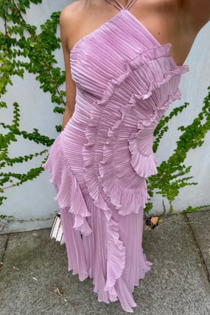 Women's Halter Wedding Guest Midi Dress — product view