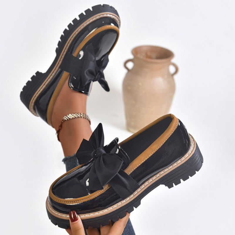 Women's Bow Platform Loafers — detail view