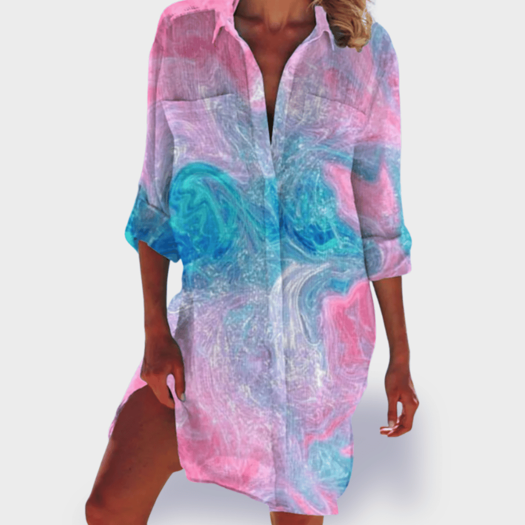 Women's Flowy Casual Summer Maxi Dress — close-up