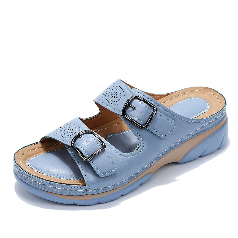 Women's Orthopedic Cushioned Adjustable Sandals — front view