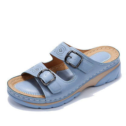 Women's Orthopedic Cushioned Adjustable Sandals — front view