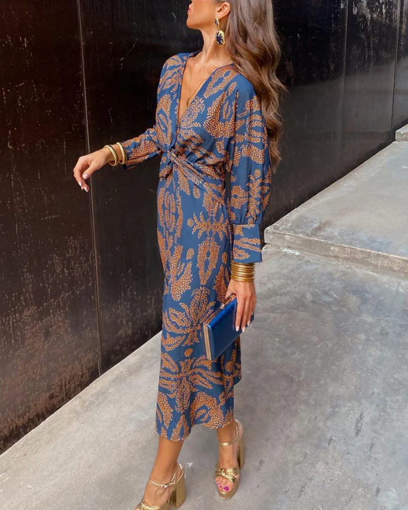Women's Long Sleeve Formal Evening Maxi Dress — product view