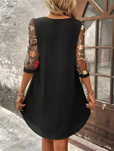 Women's V-Neck Floral Special Occasion Dress — product view