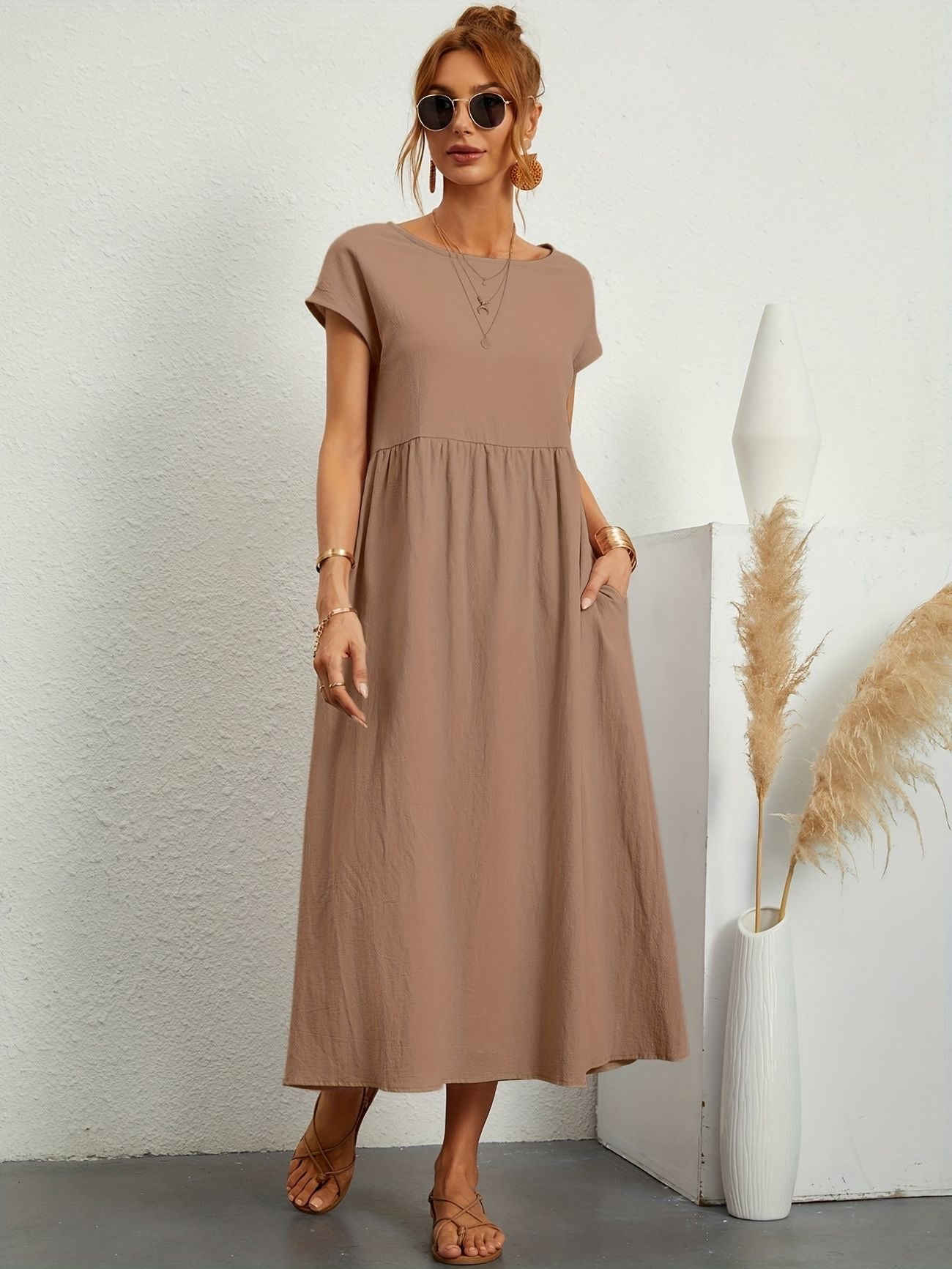 Women's Lightweight Summer Midi Dress — product view