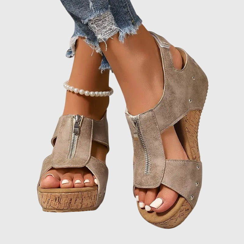 Women's Orthopedic Zipper Sandals — product view
