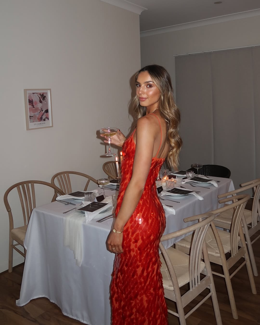 Women's Sequin Evening Maxi Dress — close-up