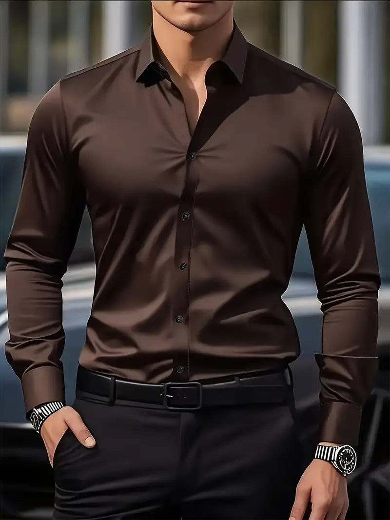 Men's Breathable Long Sleeve Shirt — side view